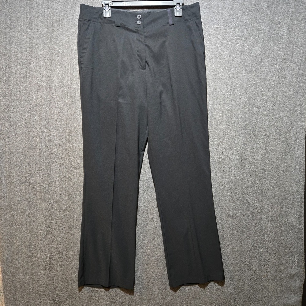 Nike Golf Women Size 12 34x32 Black Straight‎ Pants Dri-Fit Performance 256859